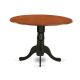 East West Furniture 3-Piece Black and Cherry Finish Solid Wood Top - Dining Room Set - Seats 4 DLWE3-BCH-W-440-HD