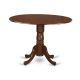 East West Furniture 3-Piece Mahogany Finish Solid Wood Top Upholstered Dining Room Set with Dropleaf (Seats-4) DMDR3-MAH-01-440-HD