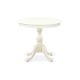 East West Furniture 3-Piece Linen White Finish Solid Wood Top - Round Dining Room Set - Seats 4 AMVA3-LWH-C-440-HD