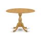 East West Furniture 3-Piece Natural Oak Finish Solid Wood Top - Dining Room Set - Seats 4 DMVA3-OAK-C-440-HD