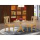 East West Furniture 3-Piece Natural Oak Finish Solid Wood Top - Dining Room Set with Dropleaf - Seats 4 DMAV3-OAK-W-440-HD
