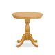 East West Furniture 3-Piece Natural Oak Finish Solid Wood Top - Dining Room Set - Seats 4 ESCE3-OAK-07-440-HD