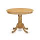 East West Furniture 3-Piece Natural Oak Finish Solid Wood Top - Round Dining Room Set with High Back - Seats 4 AMDR3-OAK-16-440-HD