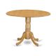 East West Furniture 3-Piece Natural Oak Finish Solid Wood Top - Dining Room Set with High Back - Seats 4 DMEN3-OAK-07-440-HD