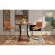 OSP Home Furnishings Metro 3-Piece 36 in. Round Oak Veneer Wood Top with Sand Base Counter Height Dining Room Set, Seats 2 MET36-OAK