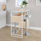 Lumisource Display-Ale 3-Pieces Chrome, White, and Natural Wood Bar Set B3-DISPLAYWNA+2ALECHRW