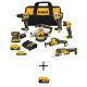 DEWALT 20V MAX Lithium-Ion Cordless 7-Tool Combo Kit with 2.0 Ah Battery, (2) 5.0 Ah Batteries and Charger