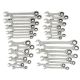 GEARWRENCH SAE/Metric 72-Tooth Standard and Stubby Combination Ratcheting Wrench Set (34-Piece) 85034