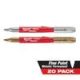 Milwaukee INKZALL Silver and Gold Fine Point Jobsite Permanent Markers (20-Pack) 48-22-3123-20X