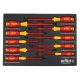 Wiha 10-Piece Insulated Soft Finish Screwdriver Tray Set Includes Slotted, Phillips, Square Tip 32080