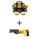 DEWALT 20V MAX XR Cordless Drill/Driver, ATOMIC Impact Driver 2 Tool Combo Kit and Recip Saw with (2) 2Ah Batteries and Charger DCK2051D2WS380B