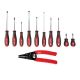 Milwaukee Screwdriver Set with 10-18 AWG Comfort Grip Wire Stripper and Cutter (11-Piece) 48-22-2710-48-22-3050