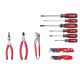 Milwaukee Screwdriver Set with Cushion Grip with FASTBACK Utility Knife and Compact Utility Knife and Pliers Kit (10-Piece) MT200-6-48-22-1503-48-22-6331