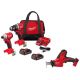 Milwaukee M18 18-Volt Lithium Ion Brushless Cordless Compact Drill/Impact Combo Kit with M18 Hackzall Reciprocating Saw 3692-22CT-2625-20