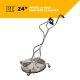 BE POWER EQUIPMENT 24 in. Whirl-A-Way Stainless Steel Commercial Pressure Washer Surface Cleaner for Hot/Cold Water 85.403.010