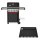 Weber Spirit E-425 4-Burner Liquid Propane Gas Grill in Black with Ruse-Resistant Griddle Insert 1502023