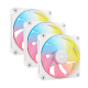 CORSAIR - iCUE LINK LX120-R RGB 120mm PWM Reverse Blade Computer Case Fan Starter Kit (3-pack) - White