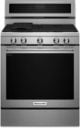 KitchenAid - 5.8 Cu. Ft. Self-Cleaning Freestanding Gas Convection Range - Stainless steel KFGG500ESS