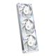 NZXT - NZXT-F360X Performance Fan - 360mm Single-Frame Case Fan w/ 3 x 120mm PWM RGB Computer Case Fans with LCP Frame & Blades - White