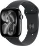 Apple Watch Series 11 (GPS) 46mm Jet Black Aluminum Case with Black Sport Band - S/M - Jet Black - (2025)