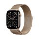 Apple Watch Series 11 (GPS+Cellular) 46mm Titanium Case with Gold Milanese Loop - S/M - Gold - (2025)
