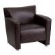 Alamont Home - Hercules Majesty Contemporary Leather/Faux Leather Reception Chair - Brown