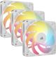 CORSAIR - RS120-R ARGB 120mm PWM Fans (3-pack) - White