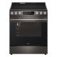 LG - 6.3 Cu. Ft. Slide-In Electric True Convection Smart Range with Air Fry and Premium Handle - PrintProof Black Stainless Steel