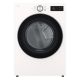 LG - 7.4 Cu. Ft. Stackable Smart Electric Dryer with Steam and AI Sensor Dry - Alpine White