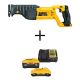 DEWALT 20V MAX Cordless Reciprocating Saw, (1) 20V 6.0Ah and (1) 20V 4.0Ah Batteries, and Charger DCS380BDCB246CK