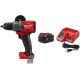 Milwaukee M18 FUEL 18-Volt Lithium-Ion Brushless Cordless 1/2 in. Hammer Drill/Driver with (1) 5.0Ah Battery and Charger 2904-20-48-59-1850