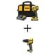 DEWALT ATOMIC 20V MAX Lithium-Ion Brushless Cordless Compact 1/4 in. Impact Driver Kit and 1/2 in. Hammer Drill w/2Ah Battery DCF809D1WCD799B