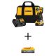 DEWALT ATOMIC 20V MAX Lithium-Ion Cordless 1/4 in. Brushless Impact Driver Kit w/5Ah Battery & POWERSTACK Compact 2Ah Battery DCF850P1WCBP034