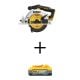 DEWALT 20V MAX Cordless Brushless 6-1/2 in. Sidewinder Style Circular Saw with POWERSTACK 20V Lithium-Ion 5.0Ah Battery Pack DCS565BWDCBP520