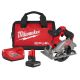 Milwaukee M12 FUEL 12V Lithium-Ion Brushless 5-3/8 in. Cordless Circular Saw Kit w/XC High Output 5.0 Battery Pack and Charger 2521-21HO