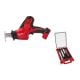 Milwaukee M18 18V Lith-Ion Cordless HACKZALL Recip Saw & 9 in. 8 TPI Metal Cut NITRUS Torch Recip Saw Blade Set w/ PACKOUT (22-Pk) 2625-20-49-22-5640