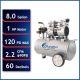 California Air Tools 8.0 Gal. 1.0 HP Ultra Quiet and Oil-Free Electric Air Compressor