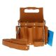 IDEAL 9 in. W Tuff-Tote Premium Leather Tool Bag with Strap (8-Pocket)