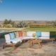 Noble House Paislee 4-Piece Wood Outdoor Patio Sectional Set with White Cushions