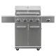 KENMORE 4-Burner Searing Side Burner Gas Grill in Stainless Steel
