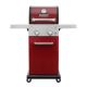 PERMASTEEL 2-Burner Propane Gas Pedestal Grill in Red With Folding Side Shelves