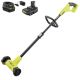 RYOBI ONE+ 18V Patio Cleaner with Wire Brush Edger with 2.0 Ah Battery and Charger