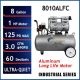 California Air Tools Ultra Quiet and Oil-Free 1.0 HP 8.0 Gal. 120 PSI Electric Aluminum Tank Air Compressor