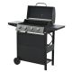 Cesicia 4-Burner Propane Gas Grill Aluminium in Black with Cover