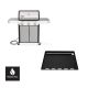 Weber Genesis S-315 3-Burner Natural Gas Grill in Stainless Steel with Full Size Griddle Insert