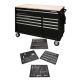 Husky 52 in. W x 25 in. D 9-Drawer Gloss Black Mobile Workbench Tool Chest with Mechanics Tool Set in Foam (320-Piece)