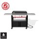 Weber Slate Griddle 3-Burner Natural Gas 30 in. Flat Top Grill in Black with Thermometer