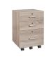 Oak Wood 3-Drawer Vertical Desk Cabinet