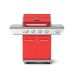 Nexgrill 4-Burner Propane Gas Grill in Red with Side Burner