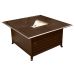 AZ Patio Heaters 45inch Square Slatted Aluminum Firepit in Bronze